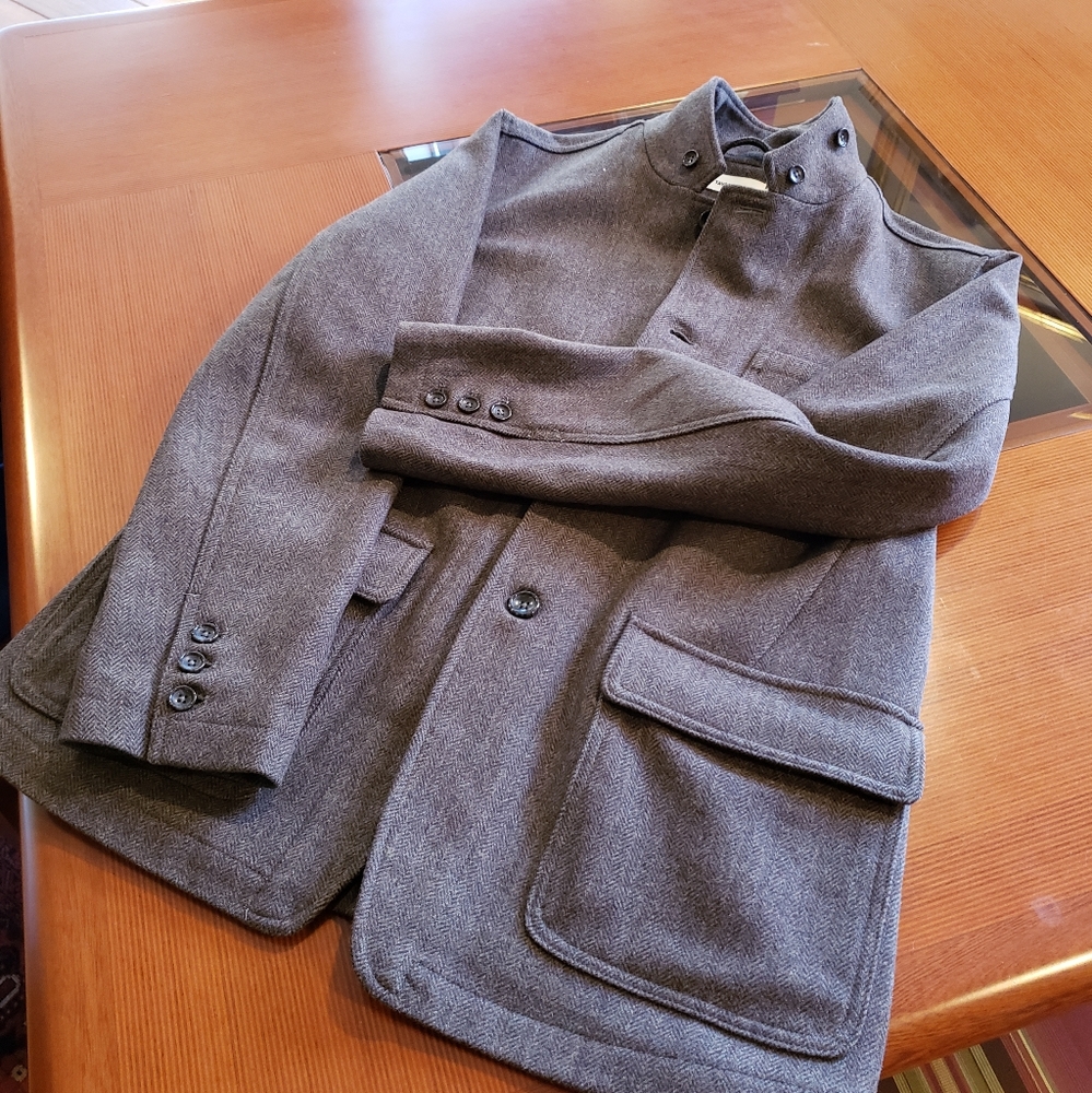 NWOT Gibson Blazer in Olive Herringbone - M40